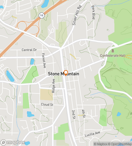 Map of scavenger hunt walking tour for Stone Mountain Scavenger Hunt