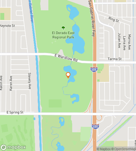 Map of scavenger hunt walking tour for El Dorado Park Hunt