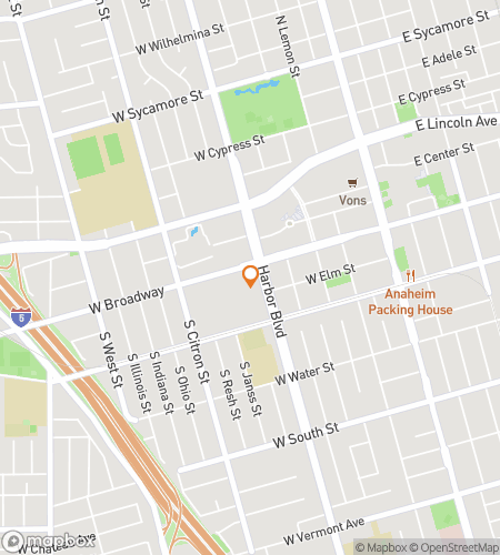 Map of scavenger hunt walking tour for The Haunting of Anaheim: Shadows & Spirits