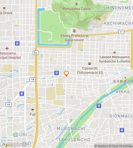 Map of scavenger hunt walking tour for Matsuyama in the Middle