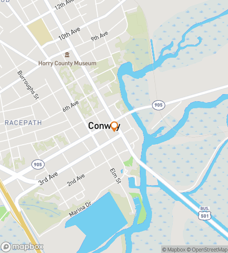 Map of scavenger hunt walking tour for The Conway Downtown Daydream