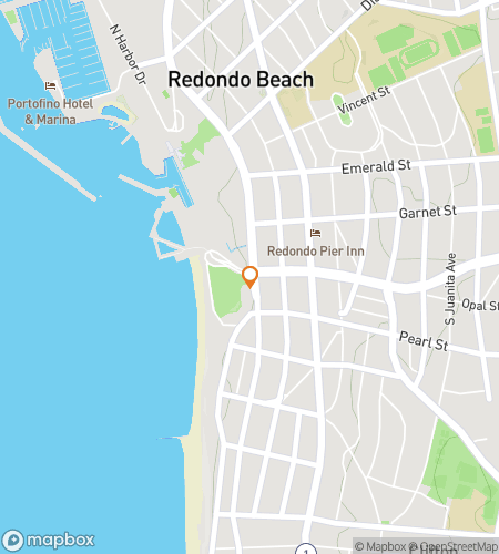 Map of scavenger hunt walking tour for Downtown Redondo Beach Questacular