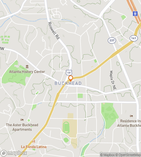 Χάρτης περιπάτου κυνηγιού θησαυρού για το The Great Buckhead Hunt