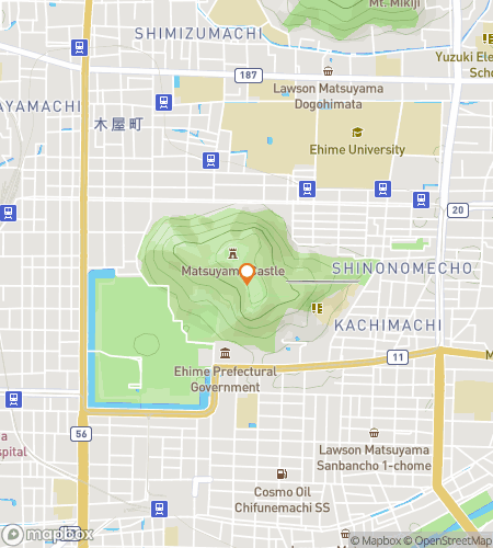 松山：雲の下の街 スカベンジャーハント・ウォーキングツアーの地図