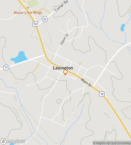 Map of scavenger hunt walking tour for Lexington Loot-n-Laugh Adventure