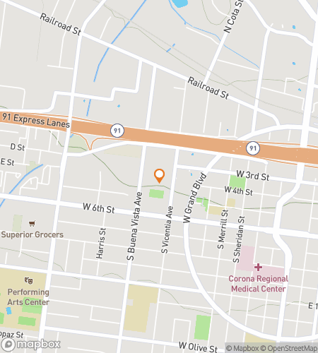 Map of scavenger hunt walking tour for Corona Grand Boulevard & Downtown Delights