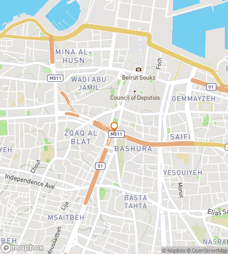 Map of scavenger hunt walking tour for Beirutiful Clues: The Ultimate City Hunt