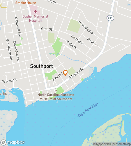 Map of scavenger hunt walking tour for Southport Ghost Hunt