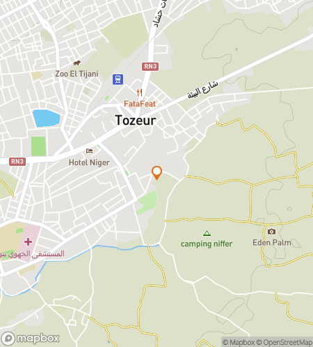 Map of scavenger hunt walking tour for Date With Destiny: The Great Tozeur Chase