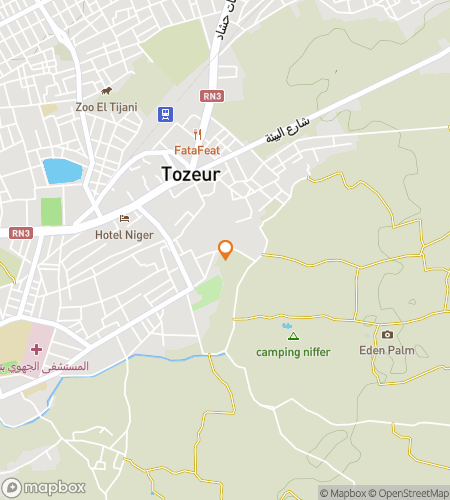 Map of scavenger hunt walking tour for Date With Destiny: The Great Tozeur Chase