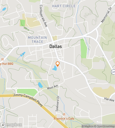 Mapa spaceru z polowaniem na padlino&zdot;erc&oacute;w dla "Od czerwonej gliny po &sacute;wiat&lstrok;a filmowe&colon; Odkryj Dallas&comma; Georgia"