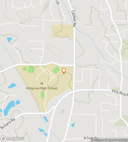 Map of scavenger hunt walking tour for Powder to the People! The Playful Powder Springs Hunt