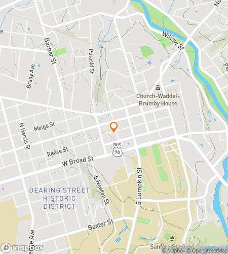 מפת סיור הליכה לחיפוש אוצרות עבור מסלול בר באתונה&comma; ג'ורג'יה