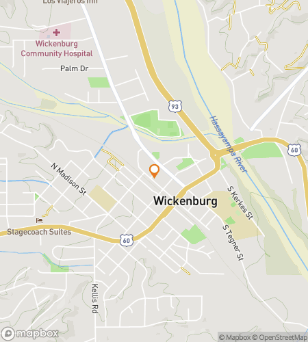 Map of scavenger hunt walking tour for Wickenburgs Wild West Adventure