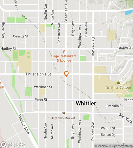 Şairleri Takip Etme: Whittier College Avı için hazine avı yürüyüş turu haritası