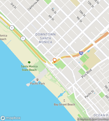 Map of scavenger hunt walking tour for Santa Monica California Bar Hunt