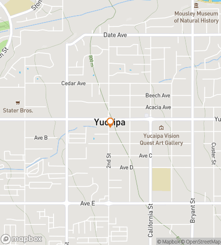 Map of scavenger hunt walking tour for Yu-Caipa Believe It?: The Sunny Foothills Hunt