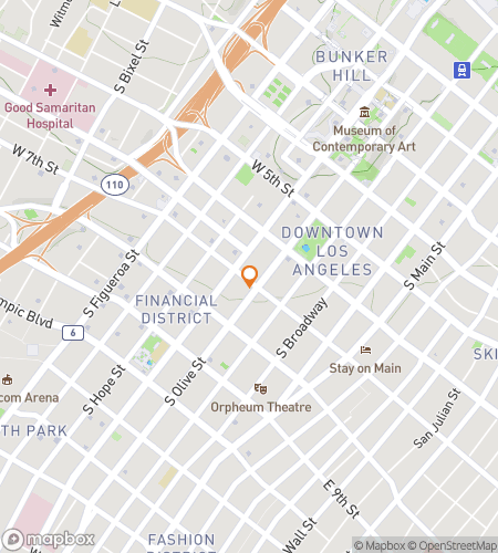 Hartă tur pedestru vânătoare de comori pentru Downtown Drinks în DTLA