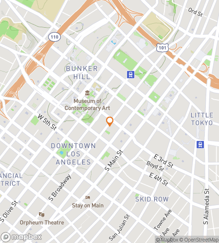 Map of scavenger hunt walking tour for The Wonders Of Downtown LA
