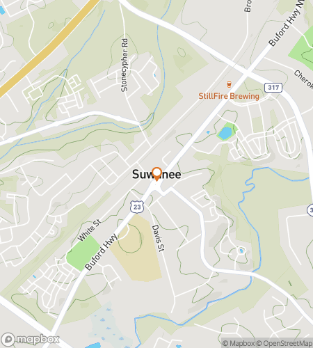 Mapa do tour a p&eacute; de ca&ccedil;a ao tesouro para o Charme e Sabor Local do Riacho de Suwanee