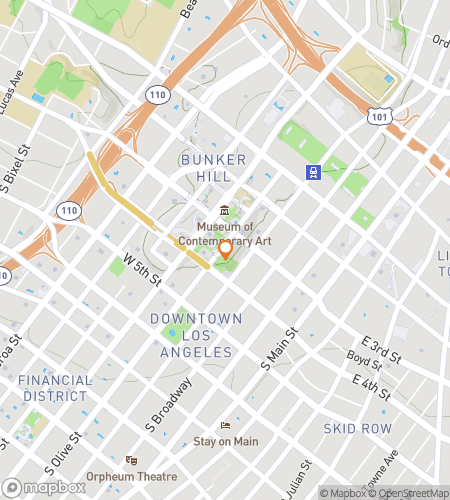 Map of scavenger hunt walking tour for City of Stars & Clues: A La La Land Hunt