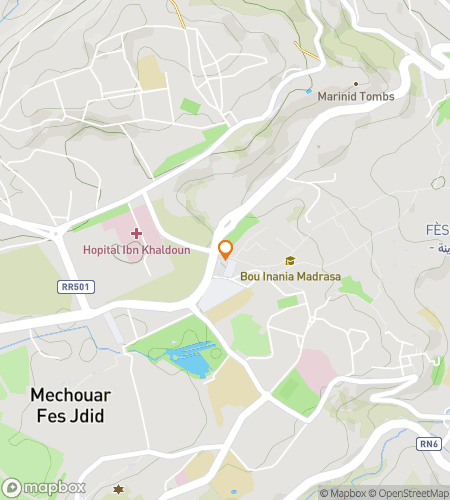 Map of scavenger hunt walking tour for Fez, Morocco: A City Built in Layers Adventure