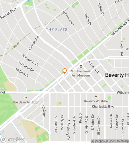 Map of scavenger hunt walking tour for Beverly Bling Bonanza Hunt