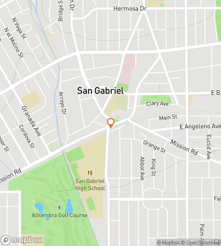 Map of scavenger hunt walking tour for The San Gabriel Shuffle