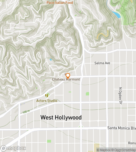 Mapa pěšího průzkumu pro Sunset Strip Los Angeles Audio Tour Adventure