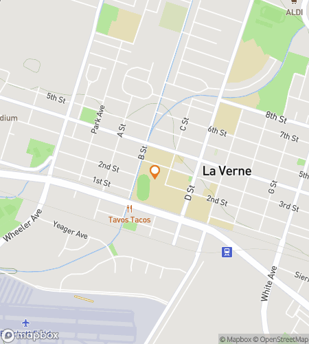 Map of scavenger hunt walking tour for University of La Verne Hunt