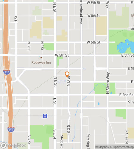 Map of scavenger hunt walking tour for San Bernardino Bar Crawl