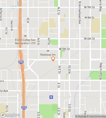 Map of scavenger hunt walking tour for San Bernardino Fiesta