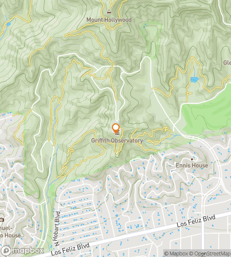 Map of scavenger hunt walking tour for Lights, Clues, Action! Griffith Park Hunt