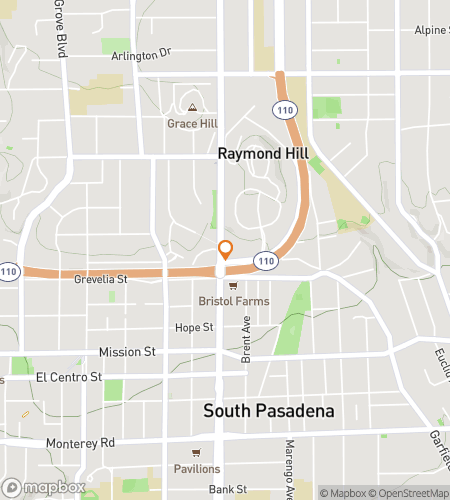 Map of scavenger hunt walking tour for Pasadena Puzzling Pursuit