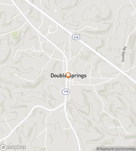 Carte du parcours de chasse au trésor pour la course éblouissante de Double Springs