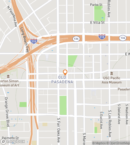 Map of scavenger hunt walking tour for Pasadena California Bar Hunt