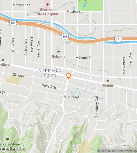 Kartta aarteenetsint&auml;k&auml;velykierroksesta Sherman Oaksin aarteenetsint&auml;&auml; varten