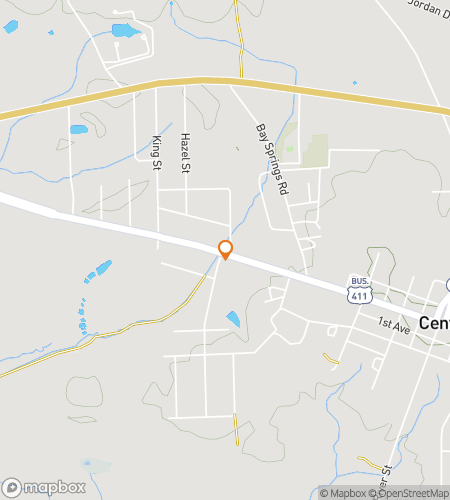 Map of scavenger hunt walking tour for Downtown Centre Treasure Trot