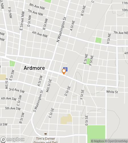 Map of scavenger hunt walking tour for Ardmore Scavenger Hunt