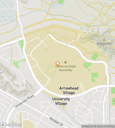 Map of scavenger hunt walking tour for Howlin’ Hunt at CSU San Bernardino