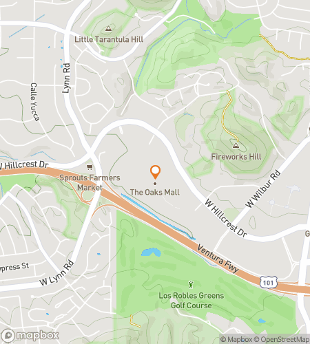 Map of scavenger hunt walking tour for Oak-m-g! A Thousand Oaks Tale