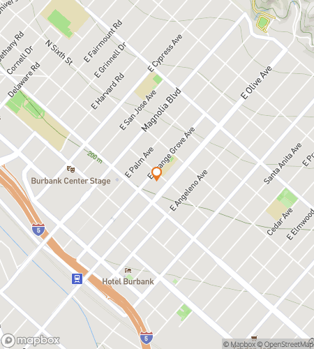 Map of scavenger hunt walking tour for Bank of Fun in Burbank