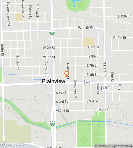 Map of scavenger hunt walking tour for Plainview‘s Peculiar Prairie Hunt