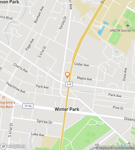 מפה של סיור הליכה בעקבות אוצרות למסלול הפאבים של וילמינגטון&comma; צפון קרוליינה