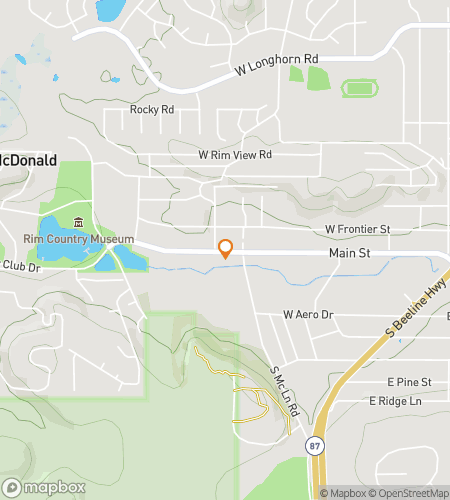 Map of scavenger hunt walking tour for Pay Zone Ahead: The Rim-Country Payson Quest