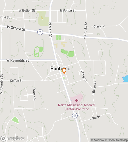 Map of scavenger hunt walking tour for  Pontotoc scavenger hunt