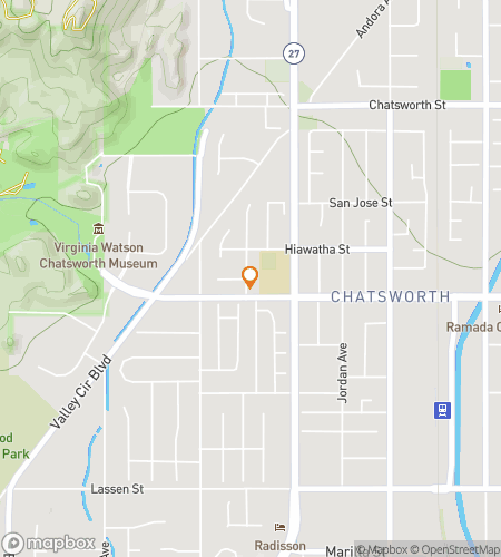 Mapa pěší prohlídky s honbou za pokladem pro Chatsworth Scavenger Hunt