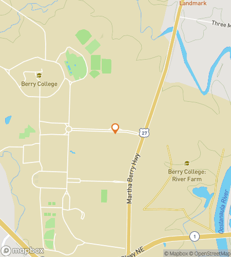 Map of scavenger hunt walking tour for Berry Colleges Viking Spirit Hunt