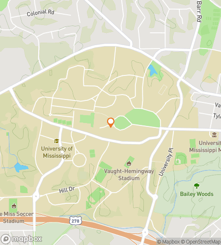 Map of scavenger hunt walking tour for University Of Mississippi Ole Miss Scavenger Hunt