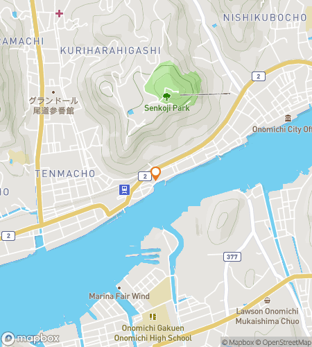 Map of scavenger hunt walking tour for Stairway to Neko Heaven: An Onomichi Hunt